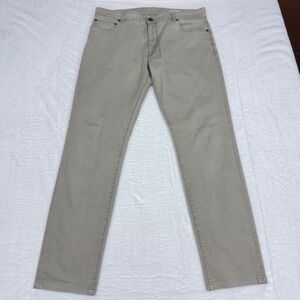 PT Torino Denim Jazz Pants Mens 38x32 Khaki Tan Cotton Blend Slim Fit Stretch